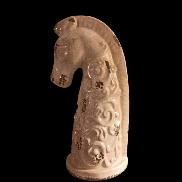 Ceramic Horse Head Sculpture - Picture 2 of 6